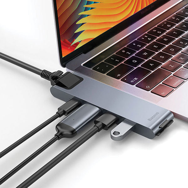 Baseus Thunderbolt C+Pro Seven-in-One Smart Hub Docking Station Baseus Thunderbolt C+Pro Seven-in-One Smart Hub Docking Station